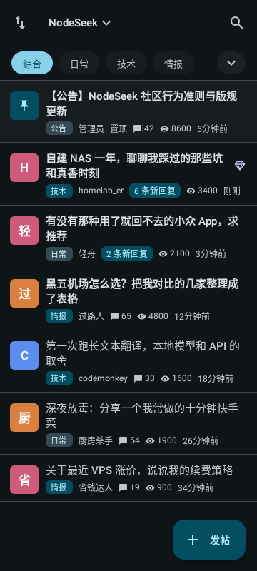 首页帖子流