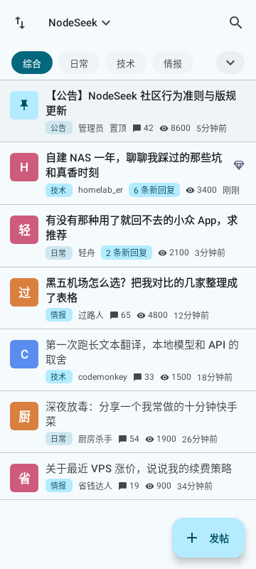 首页帖子流